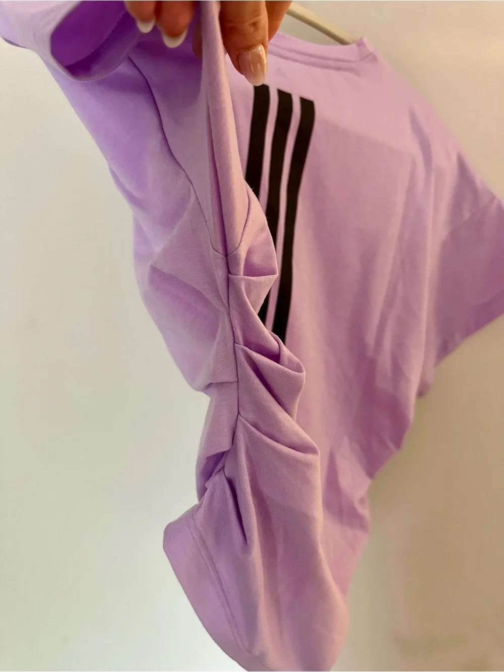 Adidas Women’s Lilac Short-Sleeve Training Top - Picture 4 of 6
